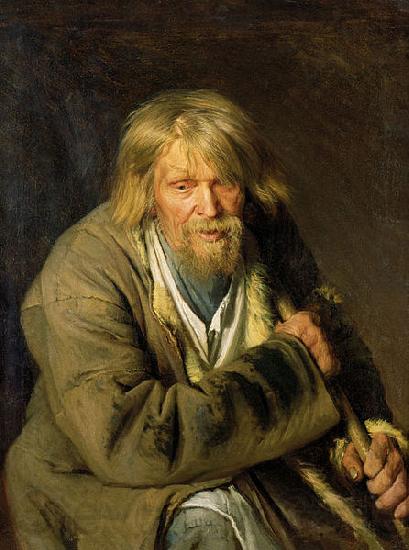 Ivan Nikolaevich Kramskoi Old Man with a Crutch Norge oil painting art